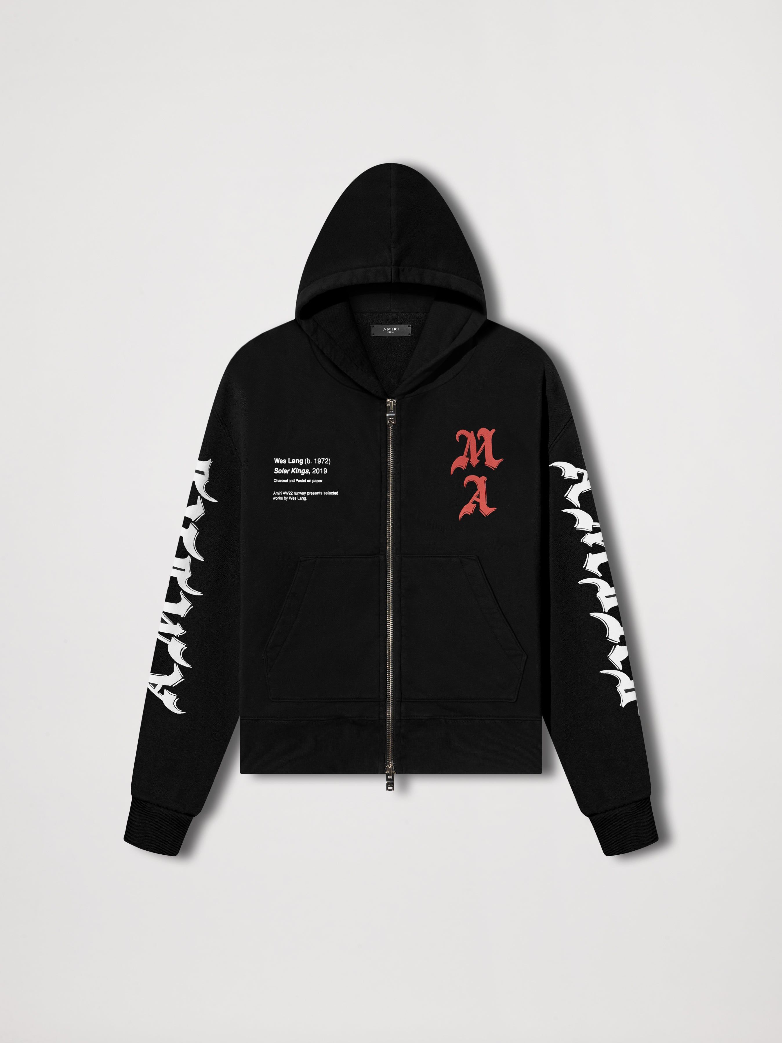WES LANG SOLAR KINGS HOODIE - BLACK sold by AMIRI