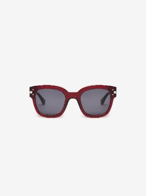 CLASSIC LOGO SUNGLASSES - TRANSLUCENT RED sold by AMIRI