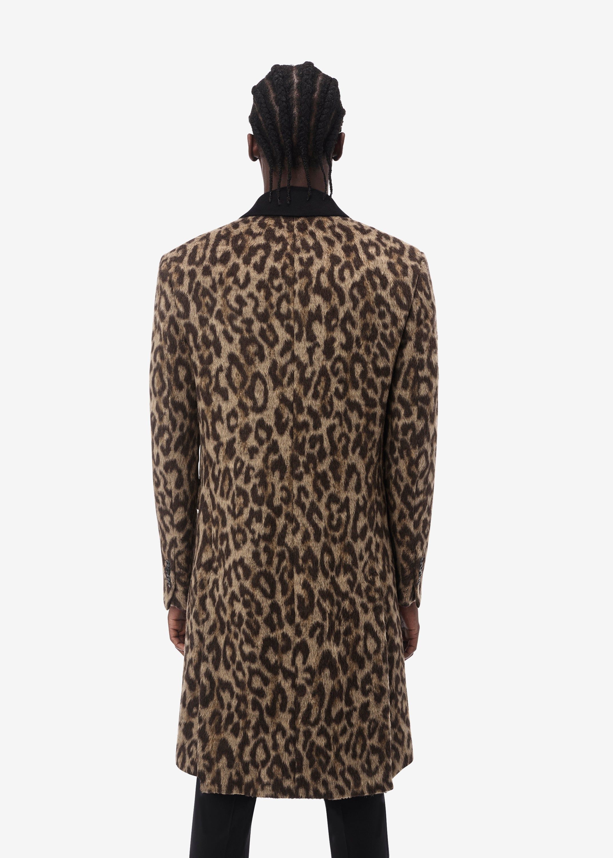 BRUSHED LEOPARD SINGLE BREASTED WOOL COAT - LEOPARD sold by AMIRI product image thumbnail 4