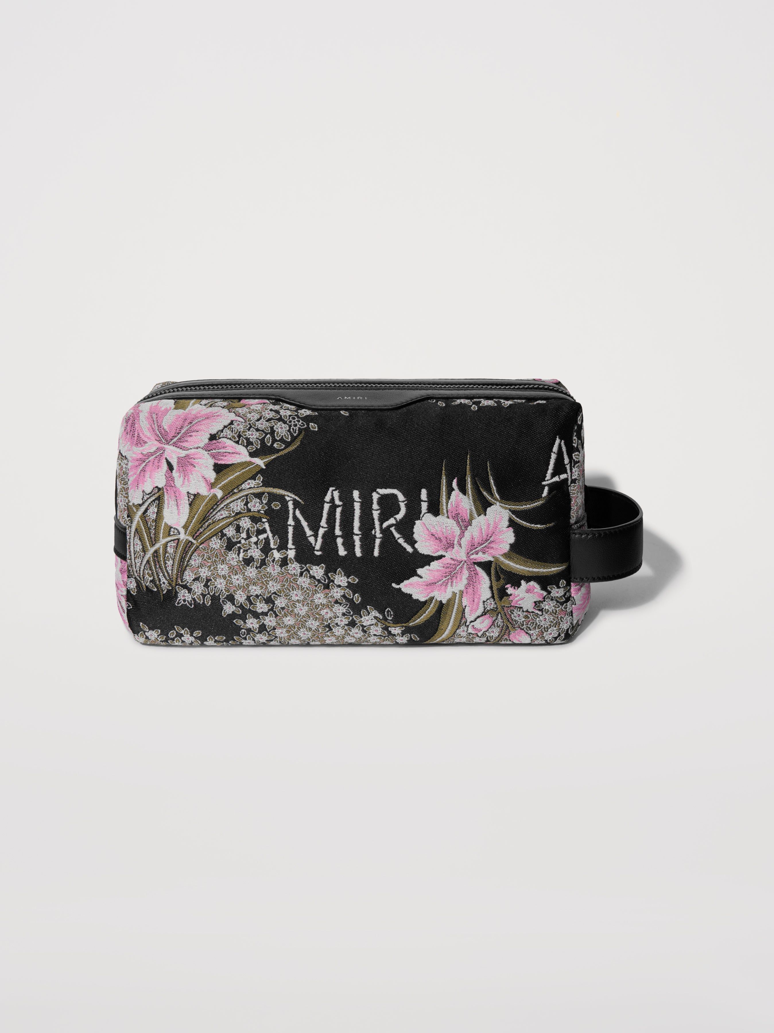 HIBISCUS JACQUARD DOPP KIT - BLACK sold by AMIRI