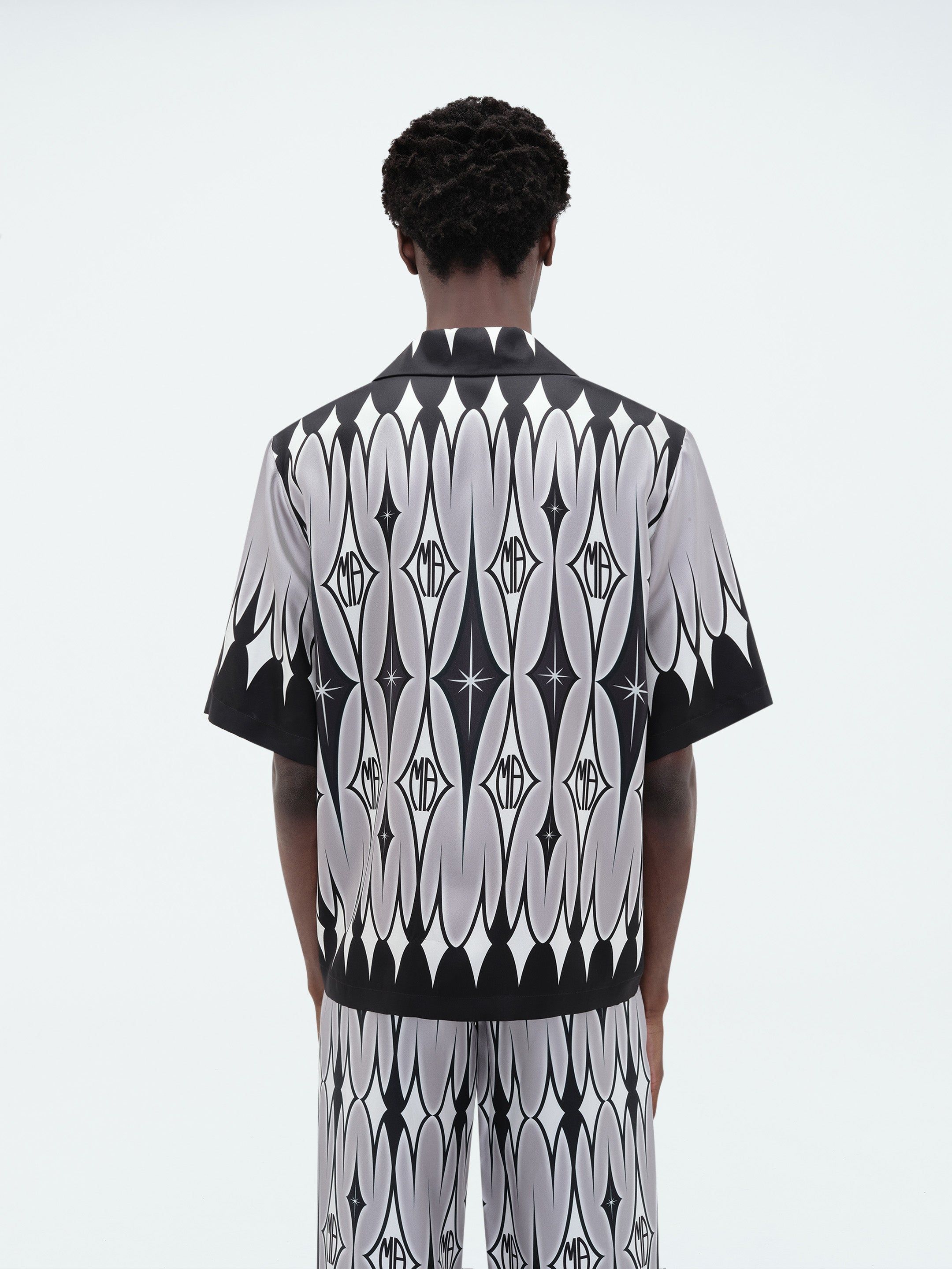 ARGYLE PRINTED SHORT SLEEVE SHIRT - BLACK sold by AMIRI product image thumbnail 4