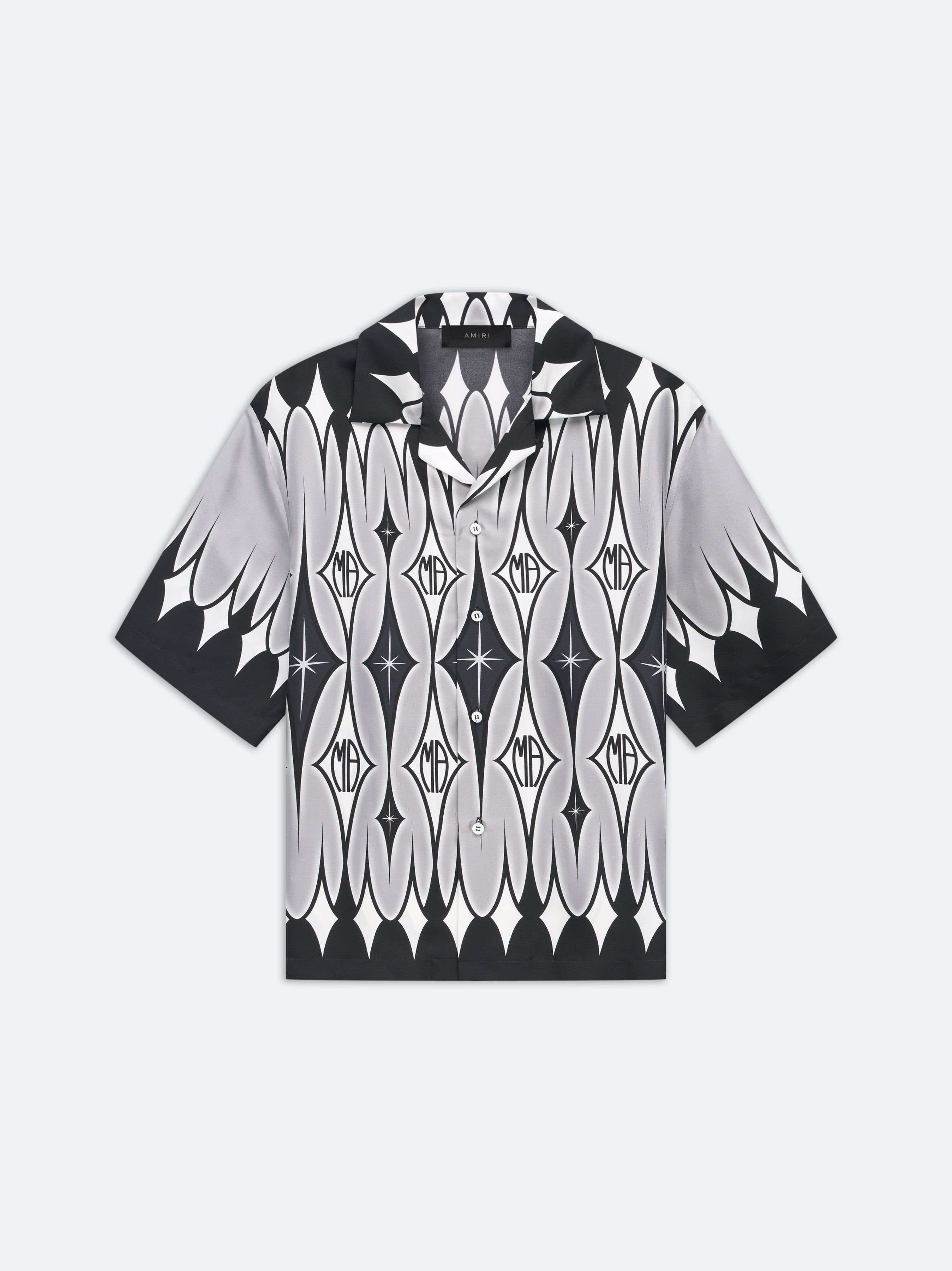 ARGYLE PRINTED SHORT SLEEVE SHIRT - BLACK sold by AMIRI
