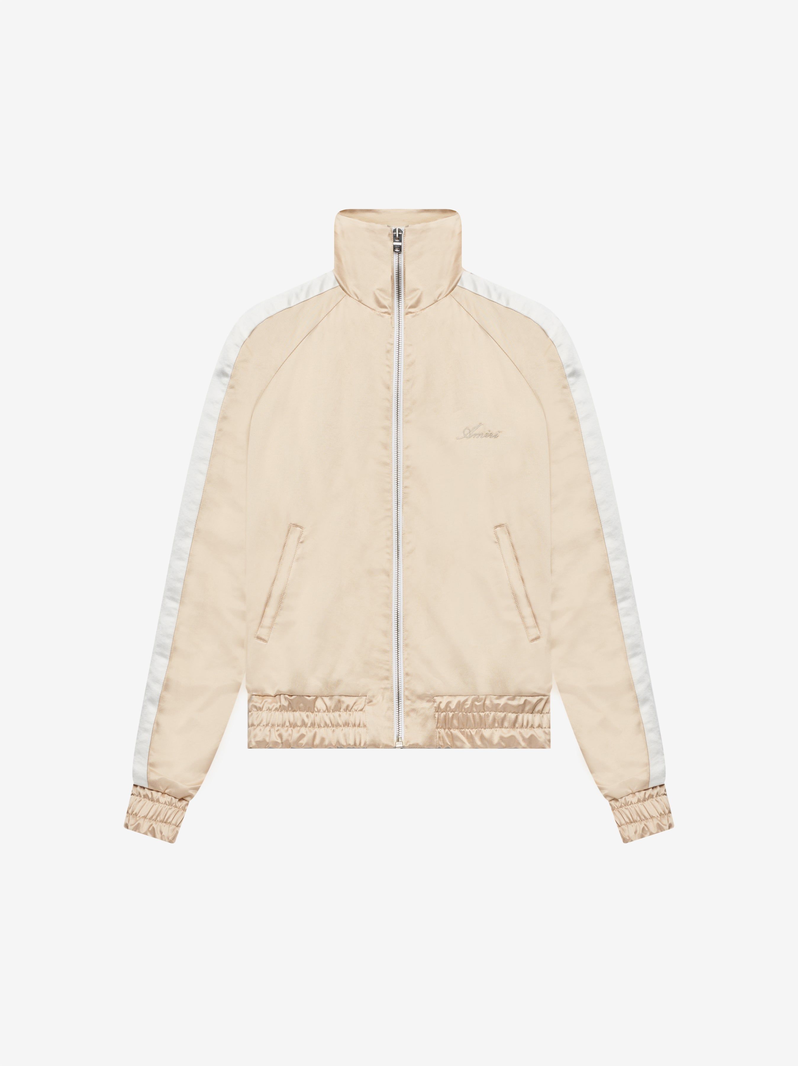 ZIP TRACK JACKET - CHAMPAGNE / WHITE sold by AMIRI