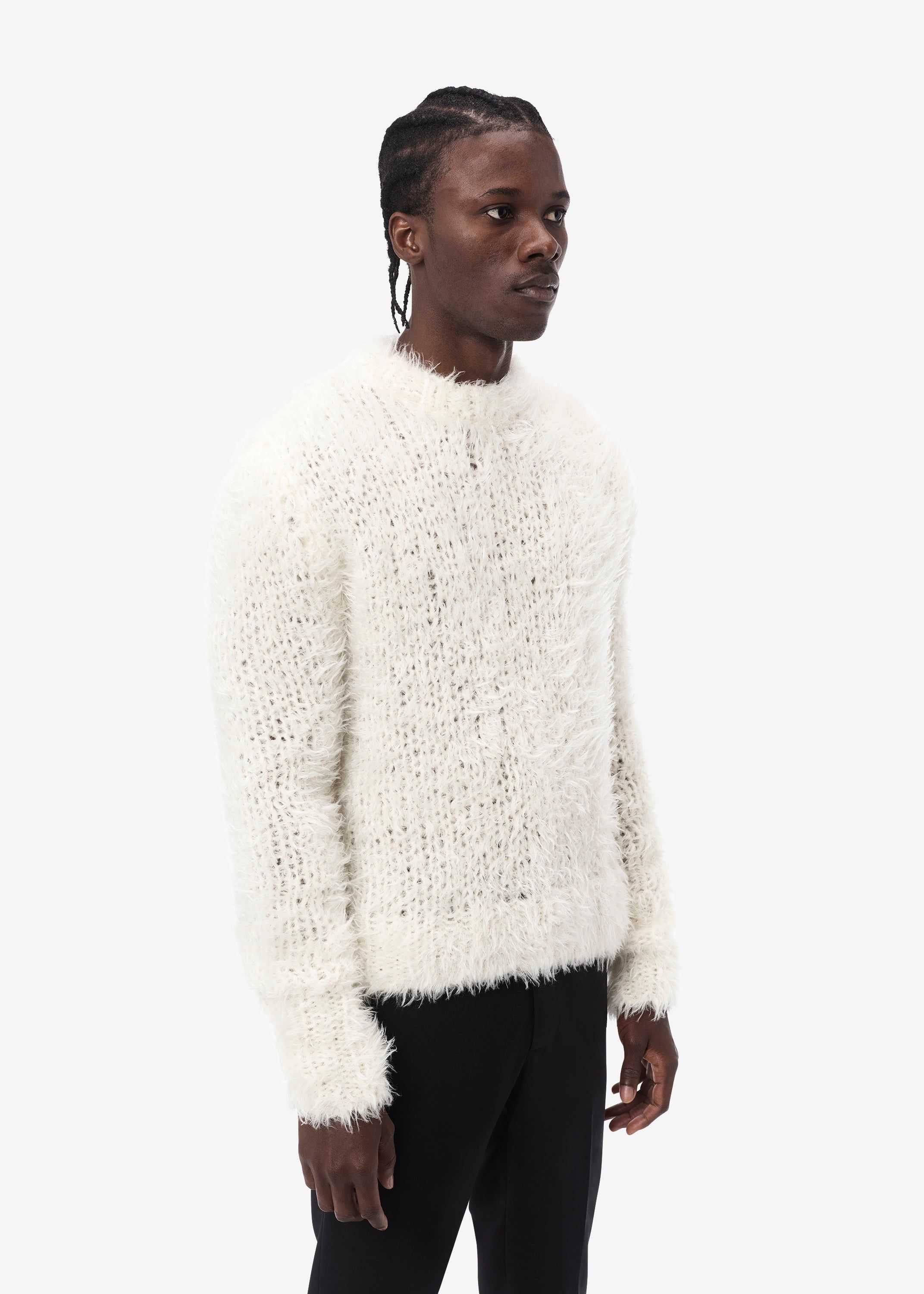 FEATHER OVERSIZED CREW - WHITE sold by AMIRI product image thumbnail 3