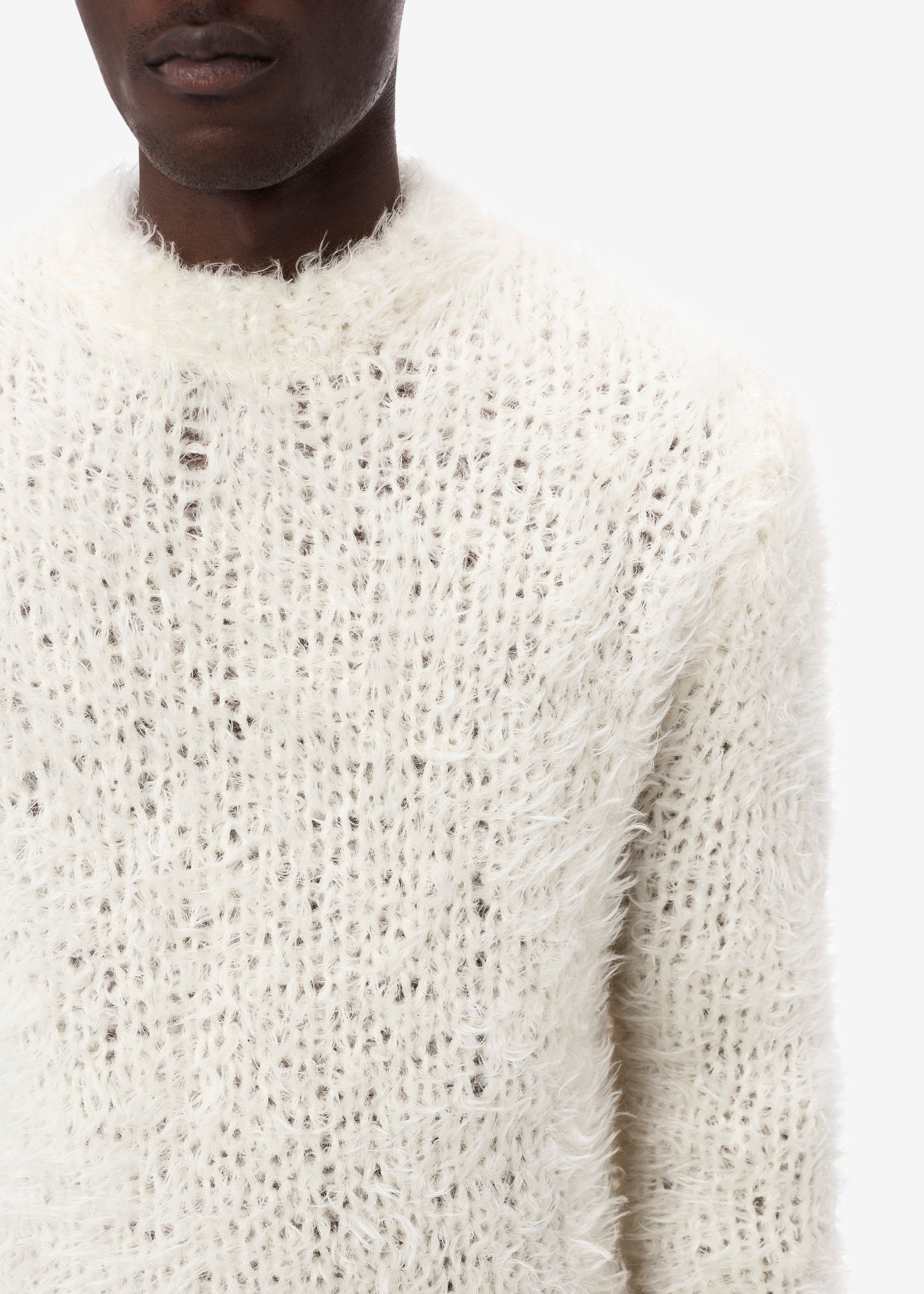 FEATHER OVERSIZED CREW - WHITE sold by AMIRI product image thumbnail 5