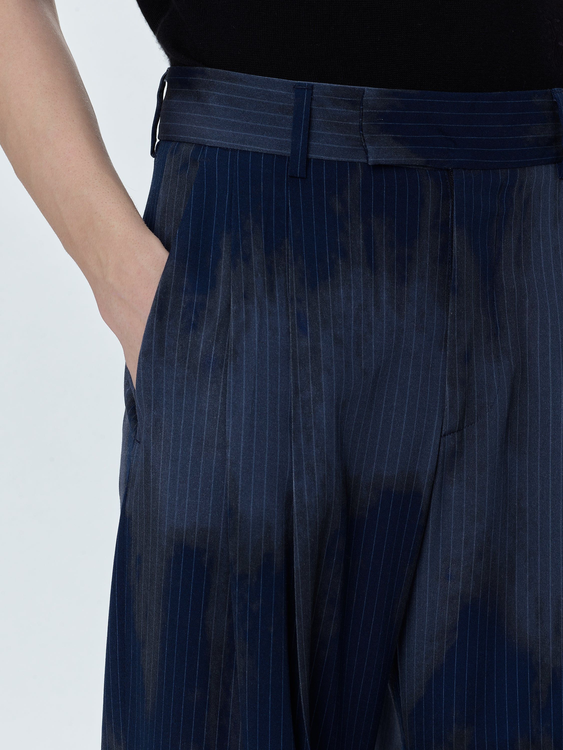 PINSTRIPE DOUBLE PLEATED TROUSERS - NAVY sold by AMIRI product image thumbnail 5
