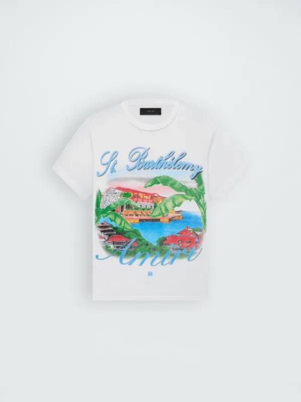 EDEN ROCK AIRBRUSH TEE - WHITE made by AMIRI