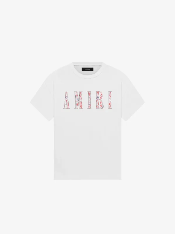 PAISLEY LOGO TEE - WHITE sold by AMIRI