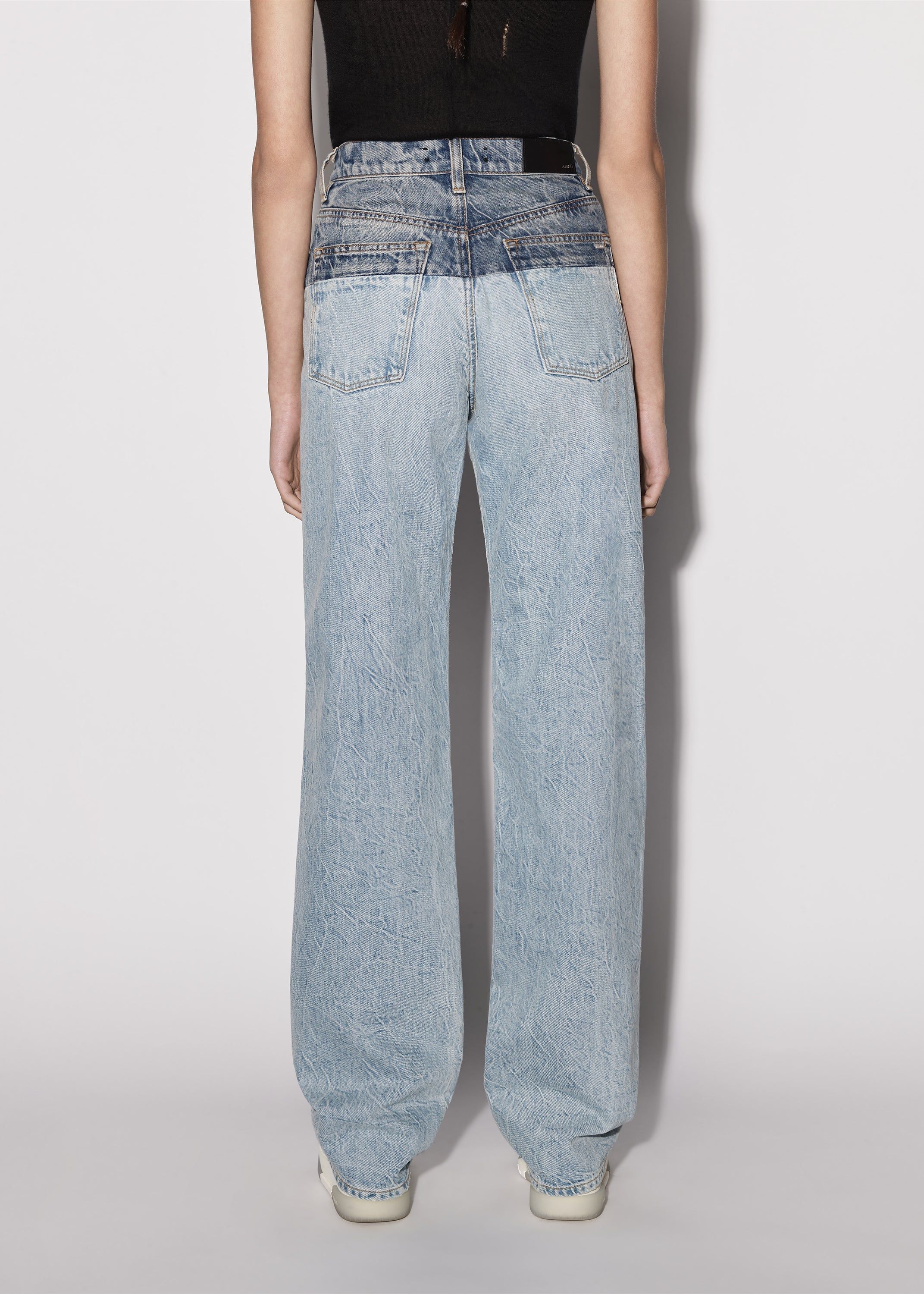 WOMEN - HYBRID WIDE JEAN - CLAY INDIGO / SKY INDIGO sold by AMIRI product image thumbnail 5