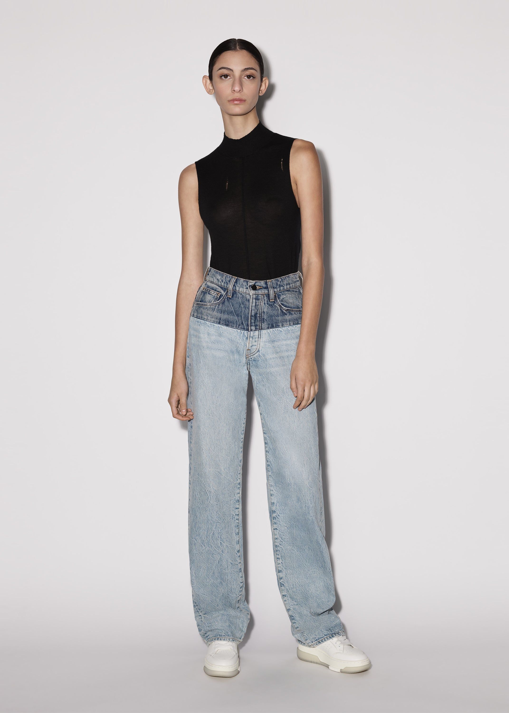 WOMEN - HYBRID WIDE JEAN - CLAY INDIGO / SKY INDIGO sold by AMIRI product image thumbnail 2