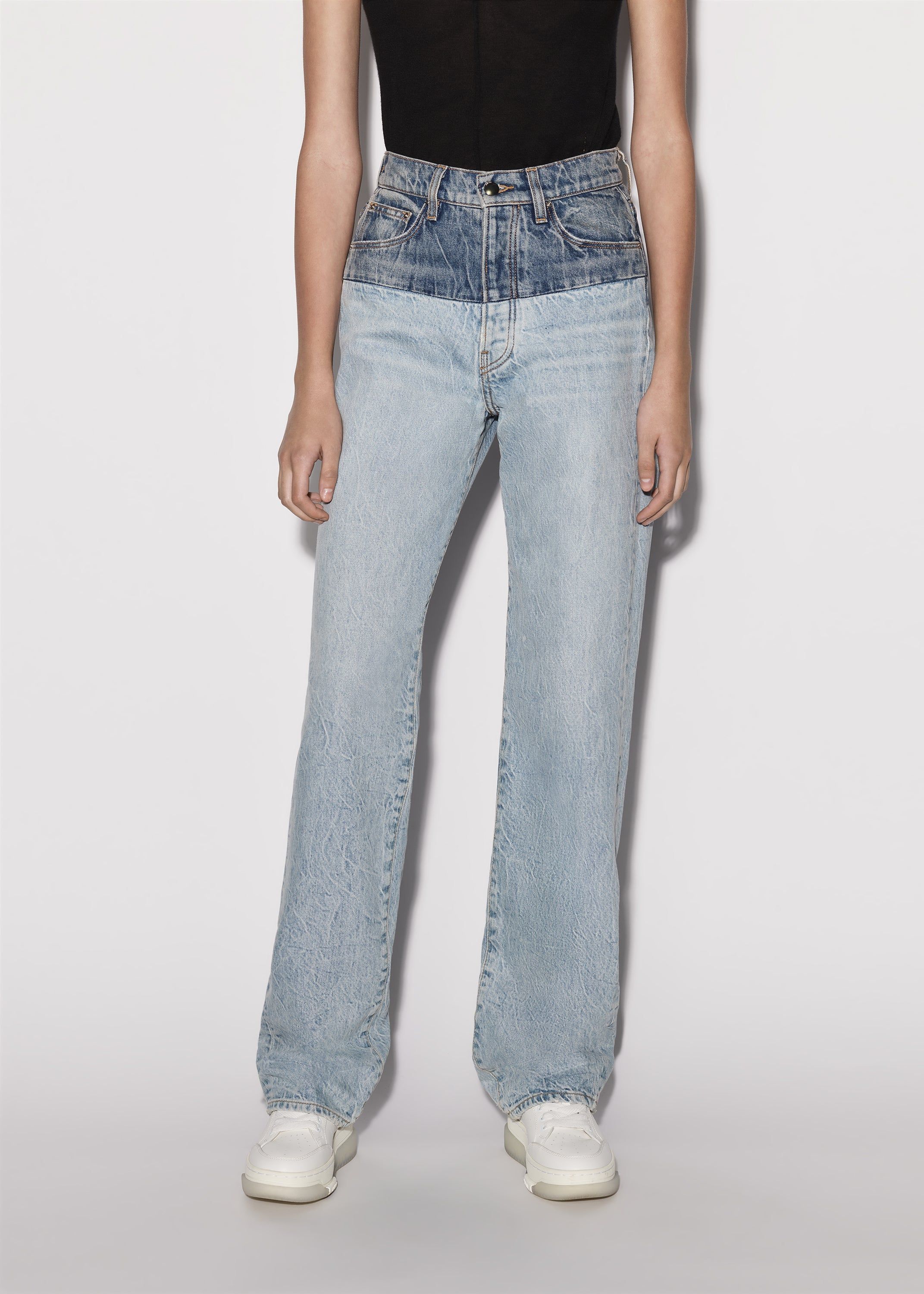 WOMEN - HYBRID WIDE JEAN - CLAY INDIGO / SKY INDIGO sold by AMIRI product image thumbnail 3