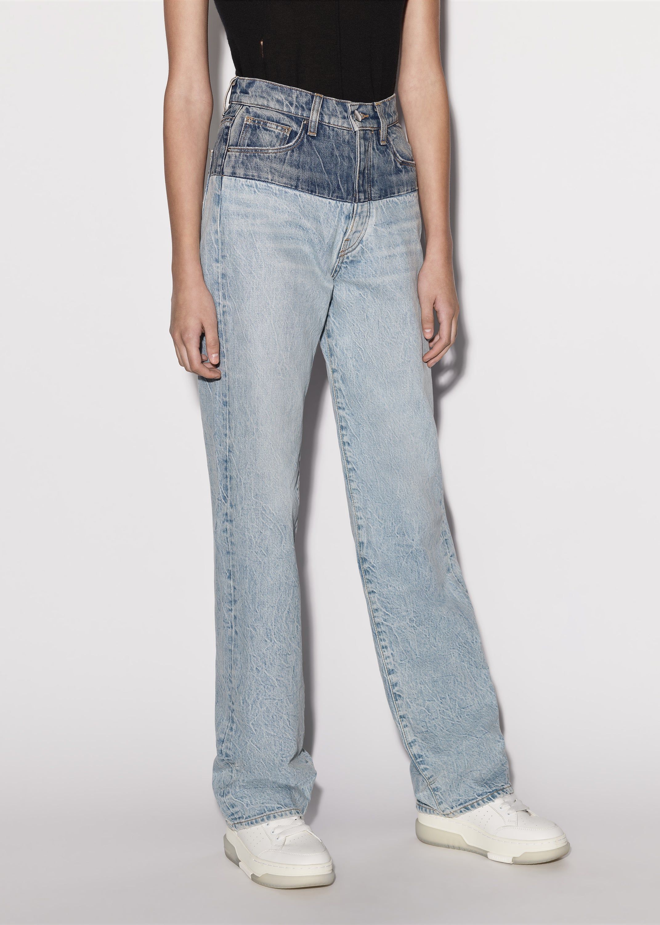 WOMEN - HYBRID WIDE JEAN - CLAY INDIGO / SKY INDIGO sold by AMIRI product image thumbnail 4