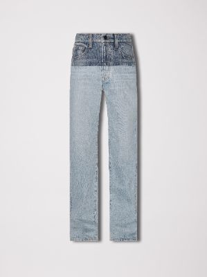 WOMEN - HYBRID WIDE JEAN - CLAY INDIGO / SKY INDIGO made by AMIRI