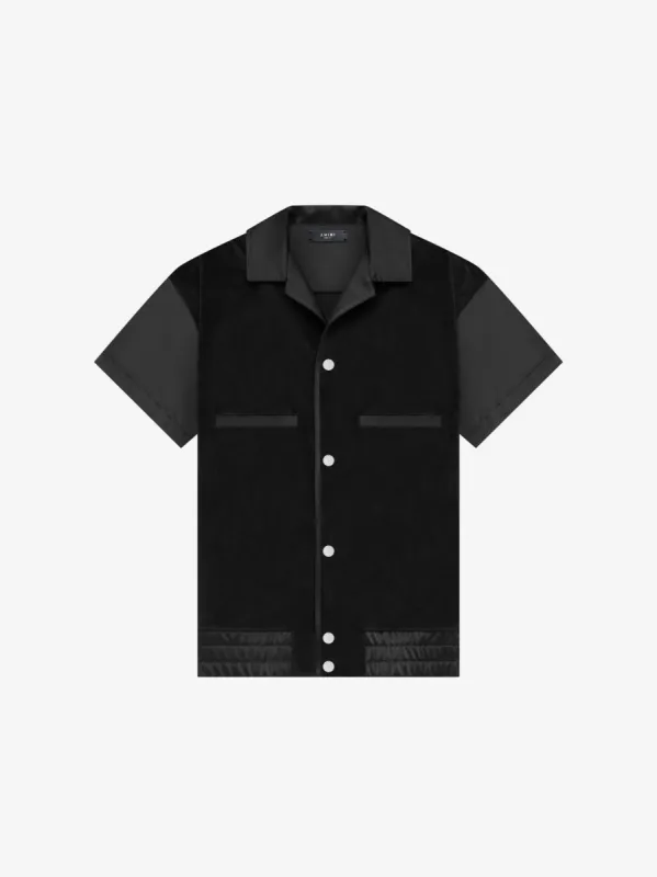 VELVET SATIN SHIRT - BLACK made by AMIRI