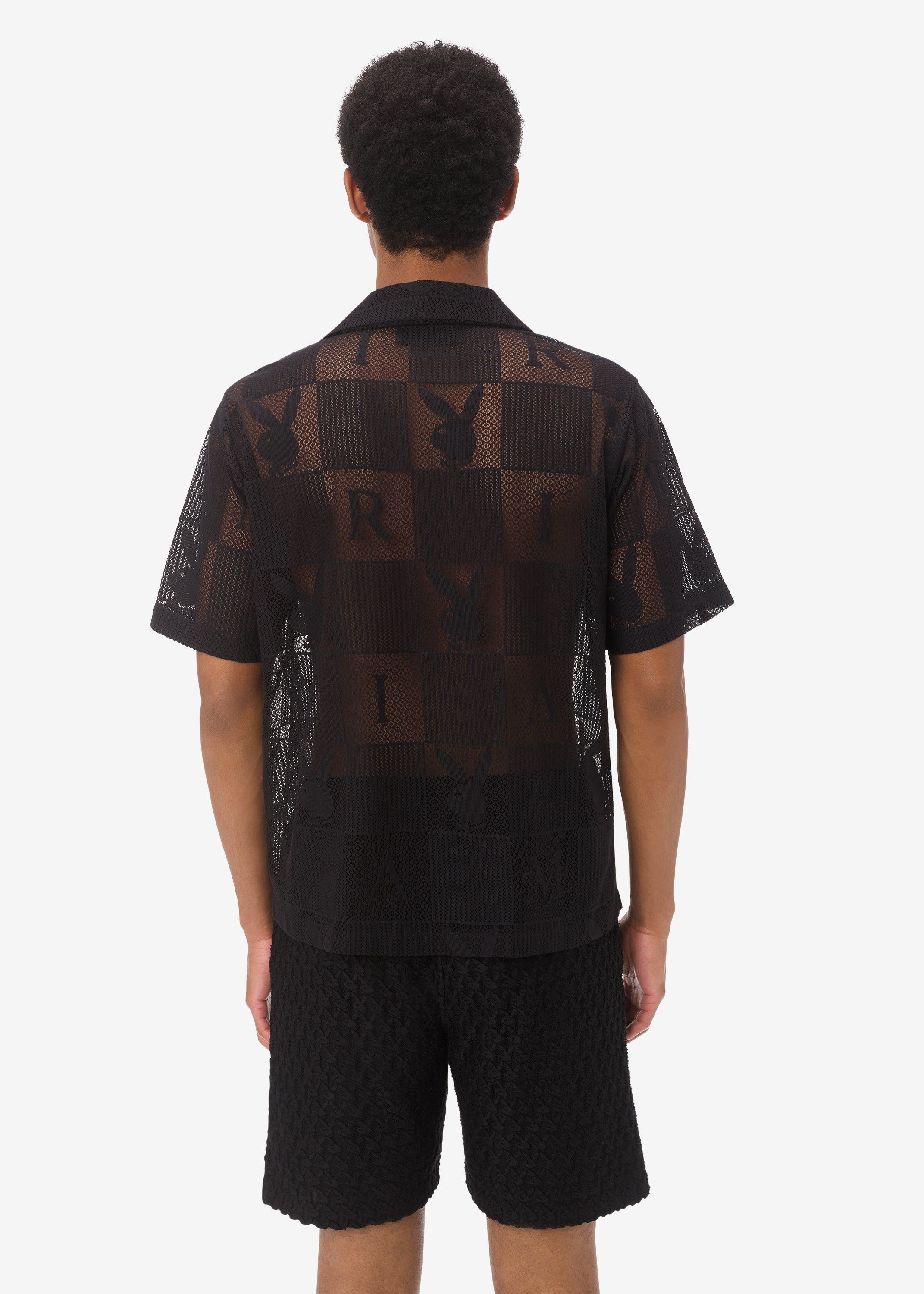 PLAYBOY CHECKERED POLO - BLACK sold by AMIRI product image thumbnail 4