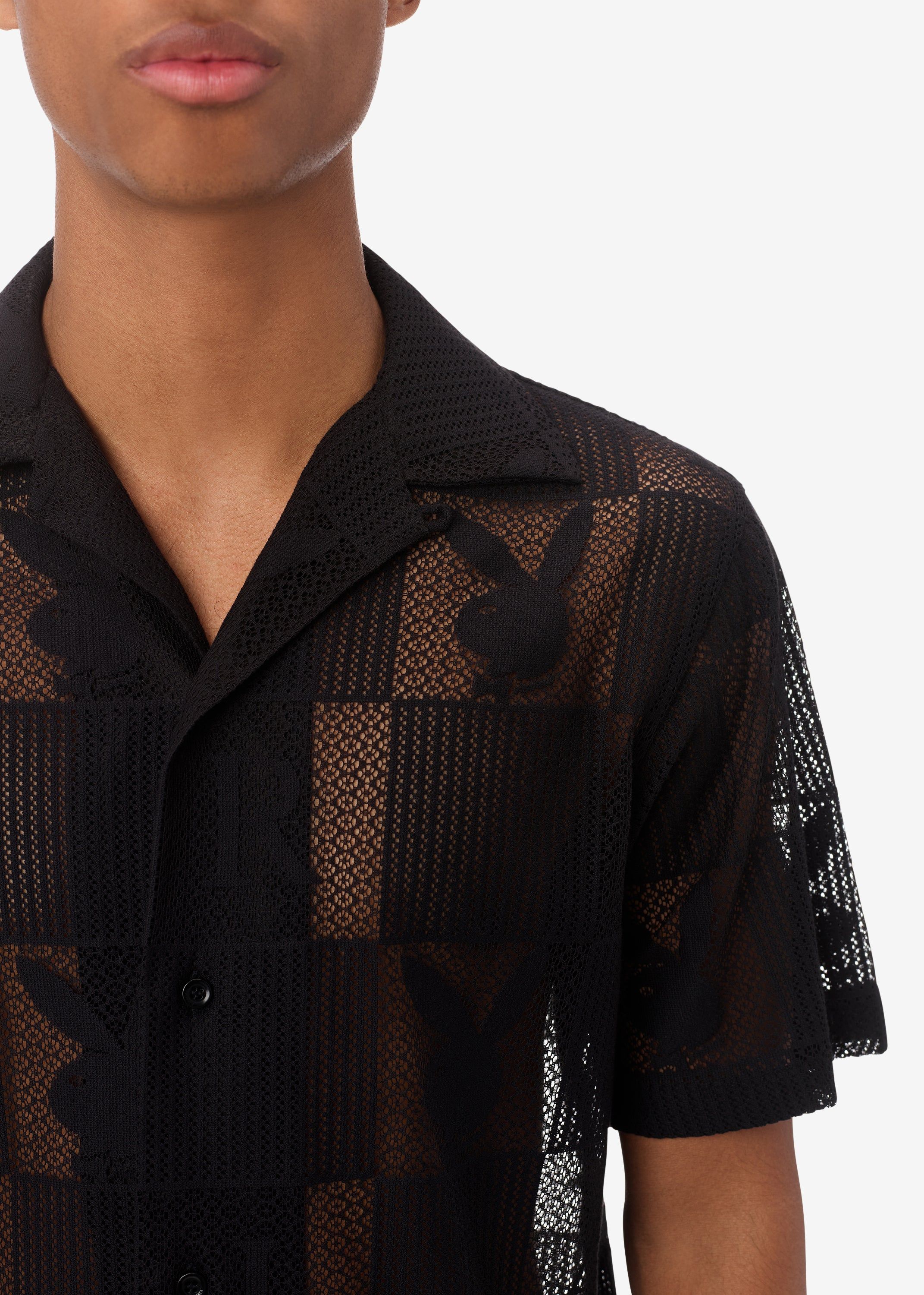 PLAYBOY CHECKERED POLO - BLACK sold by AMIRI product image thumbnail 5