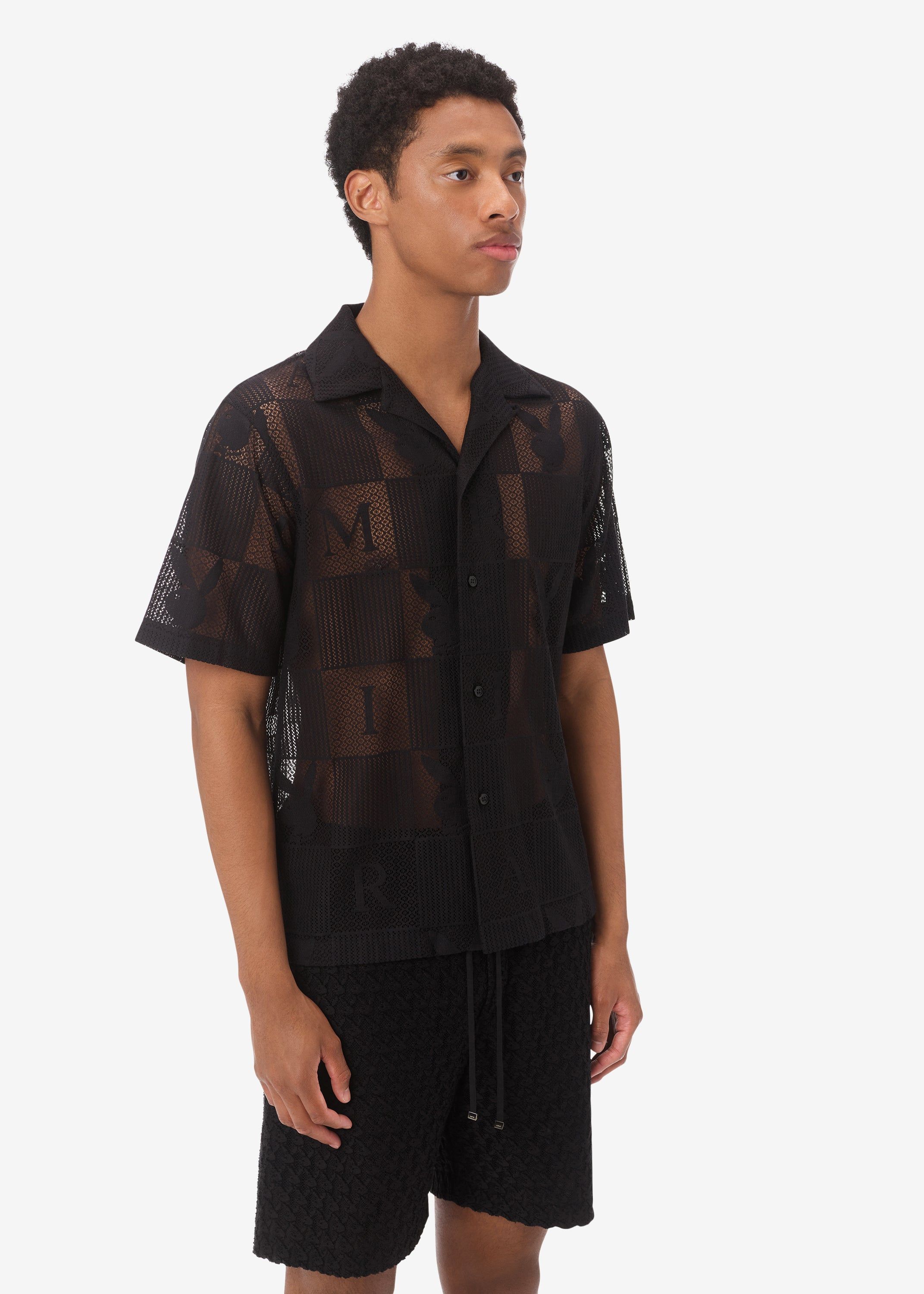 PLAYBOY CHECKERED POLO - BLACK sold by AMIRI product image thumbnail 3