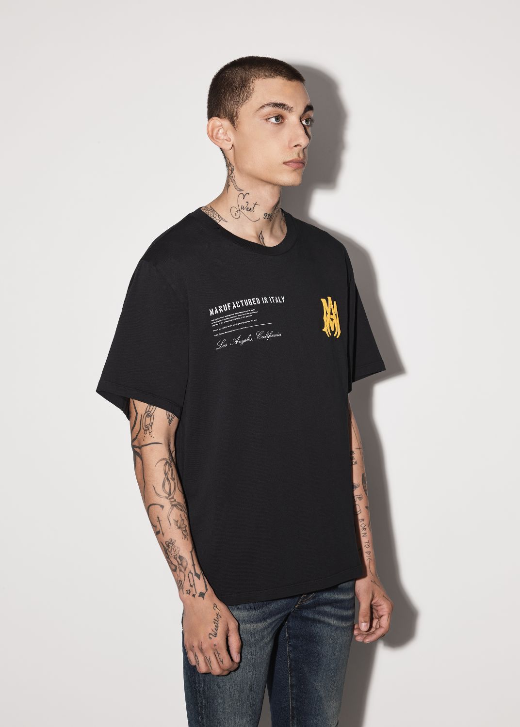 MILITARY SPECS STENCIL TEE - BLACK sold by AMIRI product image thumbnail 3