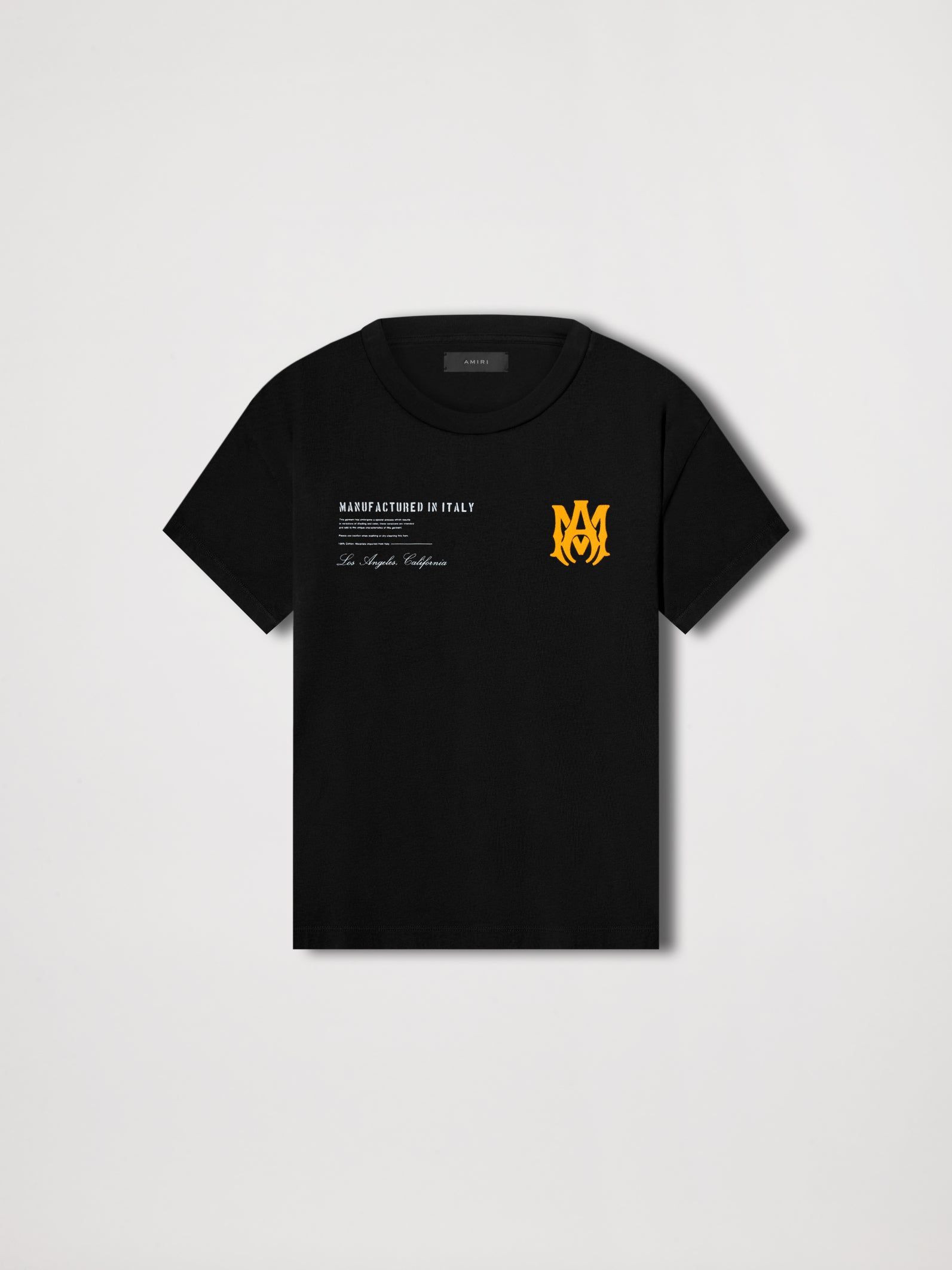 MILITARY SPECS STENCIL TEE - BLACK sold by AMIRI