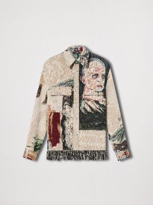 TAPESTRY BLOOD 38 SHIRT - ALABASTER made by AMIRI