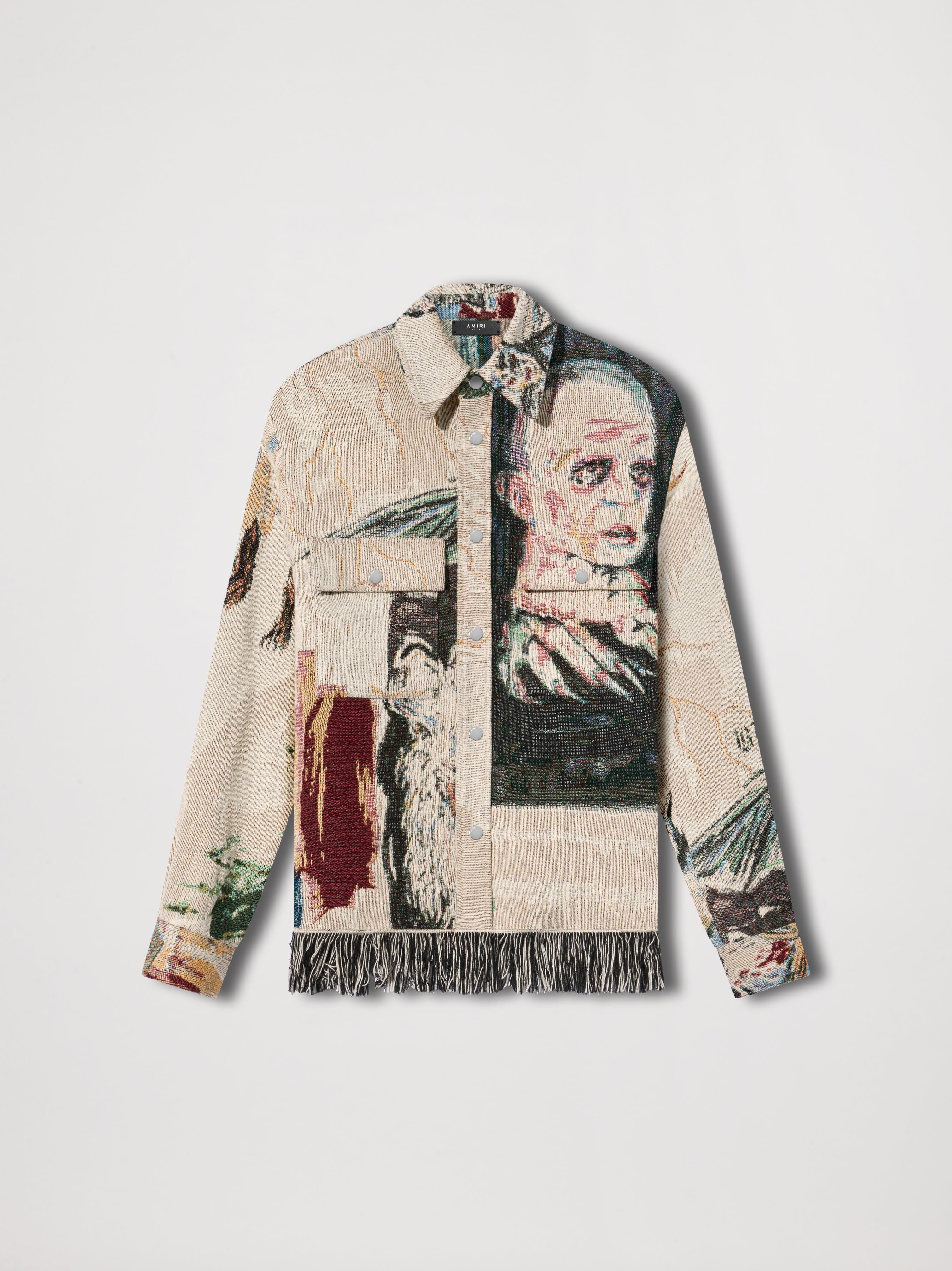 TAPESTRY BLOOD 38 SHIRT - ALABASTER sold by AMIRI