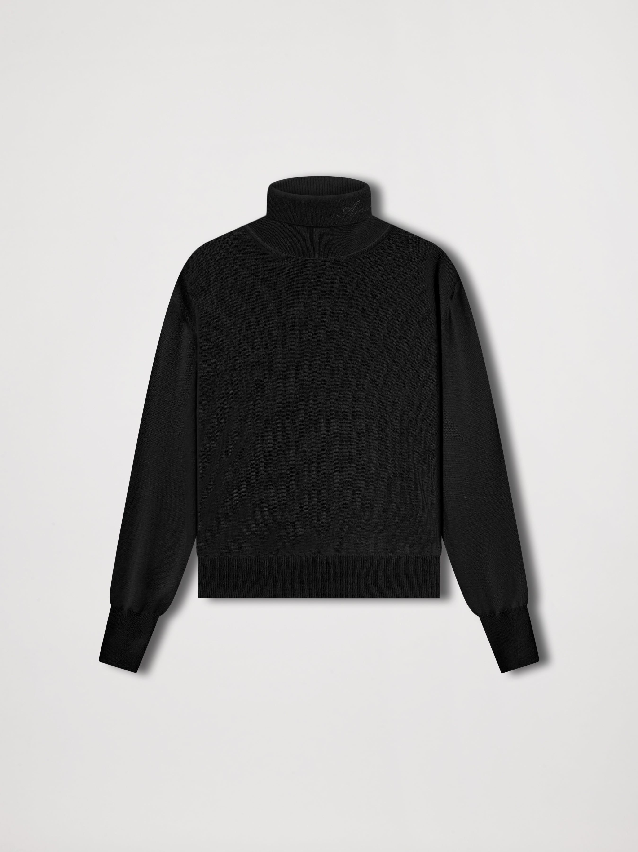 SOLID TURTLENECK - BLACK sold by AMIRI