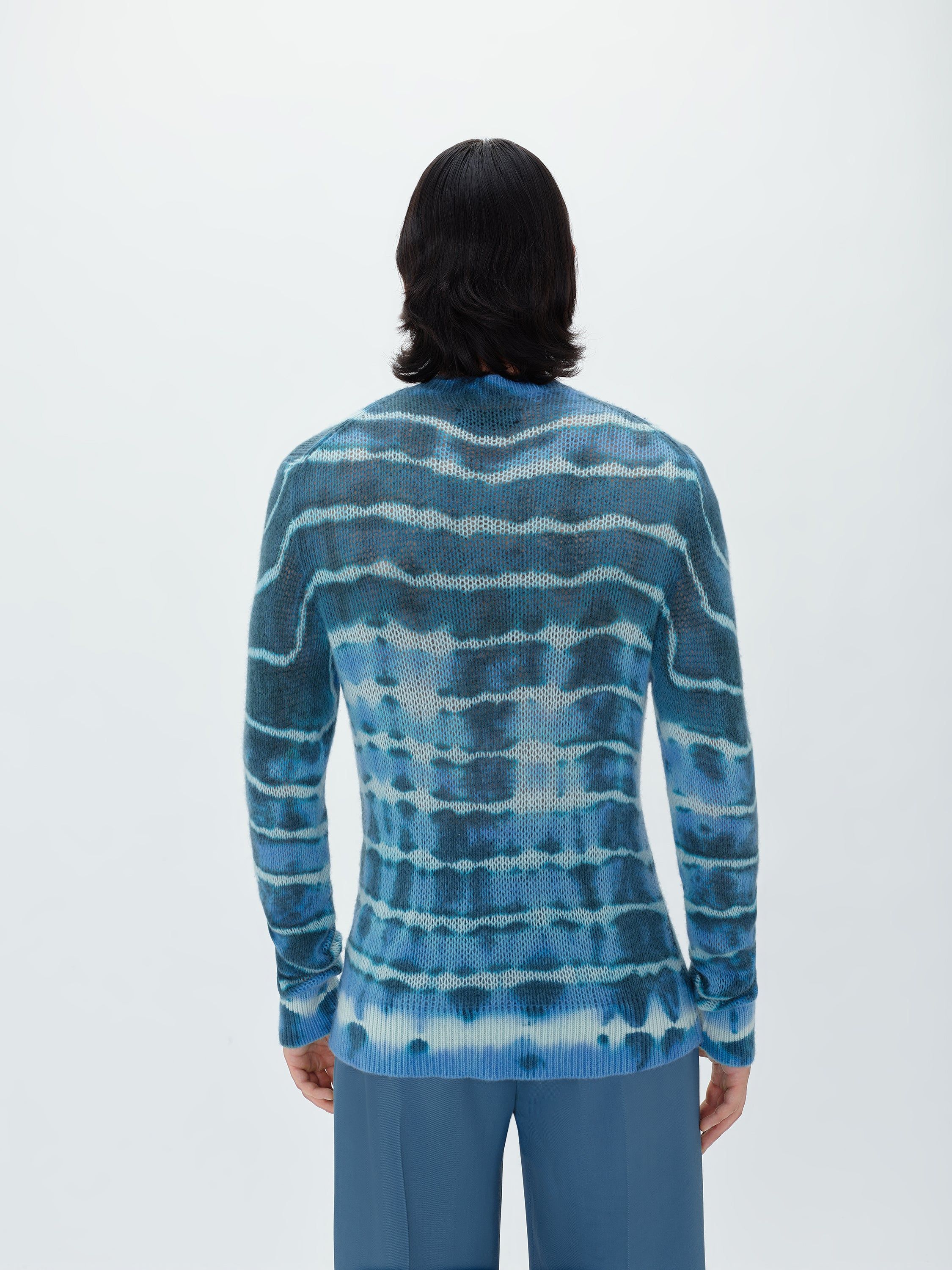 OPEN STITCH TIE-DYE CREW - BLUE sold by AMIRI product image thumbnail 4