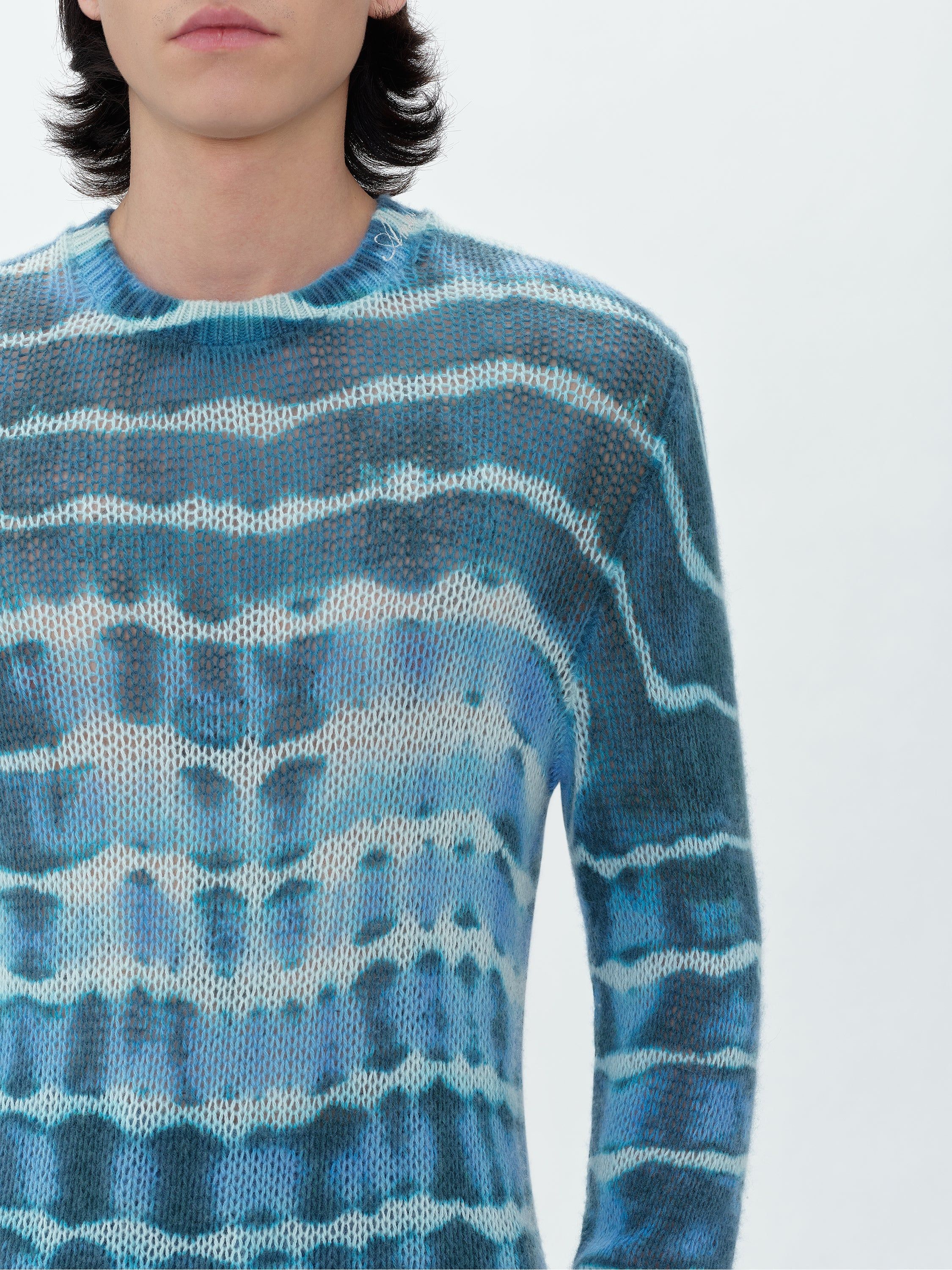 OPEN STITCH TIE-DYE CREW - BLUE sold by AMIRI product image thumbnail 5