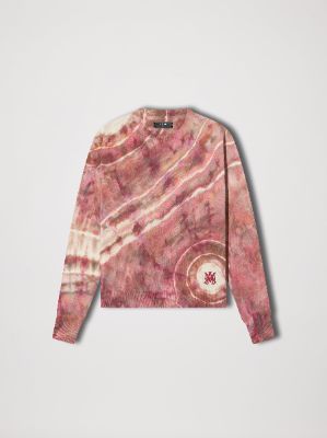 M.A. TIE-DYE CASHMERE CREW - CLAY made by AMIRI