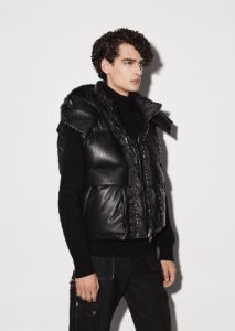 LEATHER DOWN GILET - BLACK sold by AMIRI