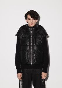 LEATHER DOWN GILET - BLACK sold by AMIRI