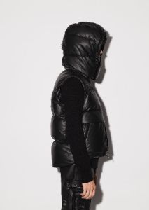 LEATHER DOWN GILET - BLACK sold by AMIRI