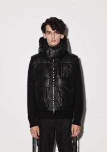 LEATHER DOWN GILET - BLACK sold by AMIRI
