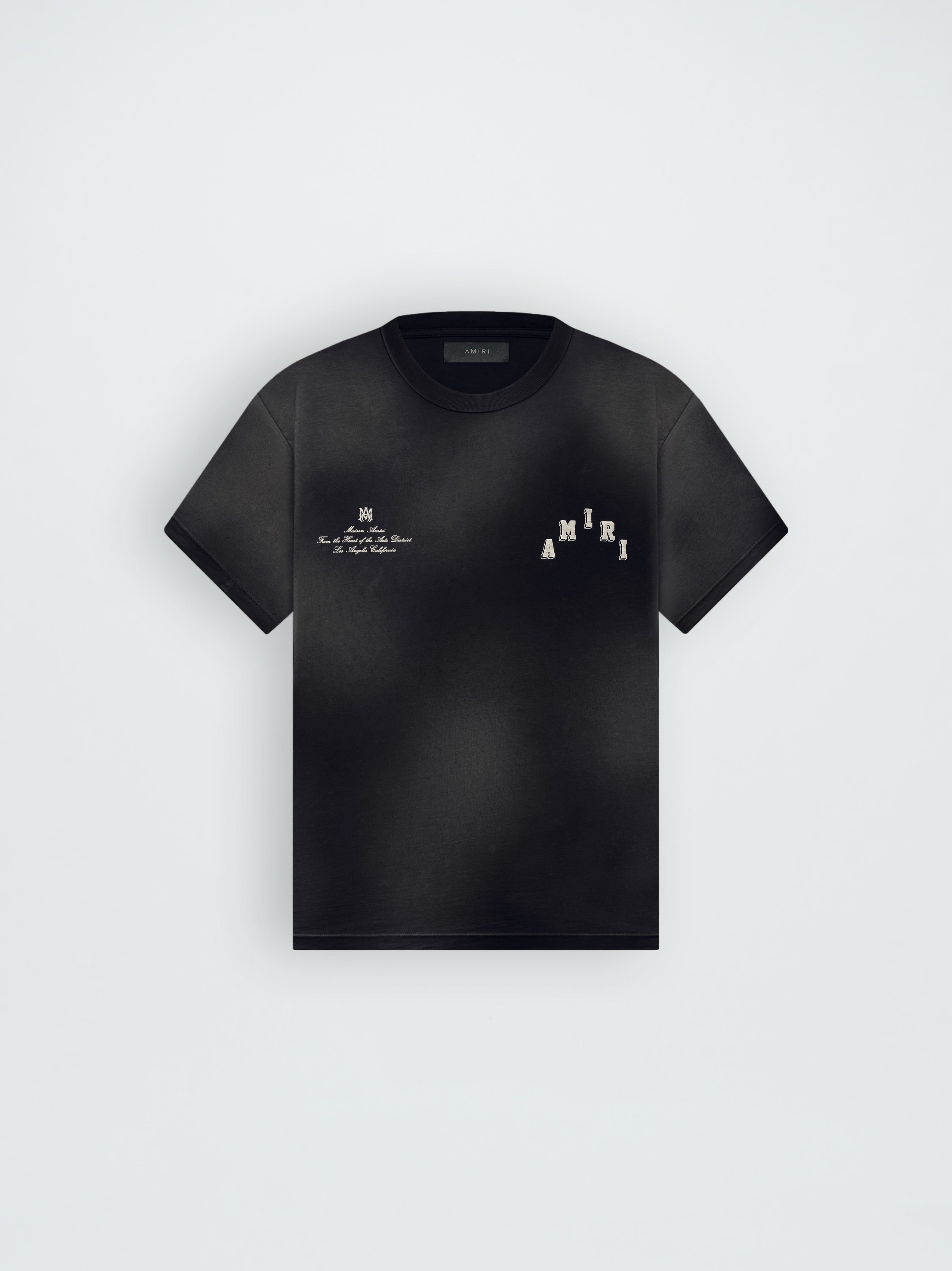 VINTAGE COLLEGIATE TEE - BLACK sold by AMIRI