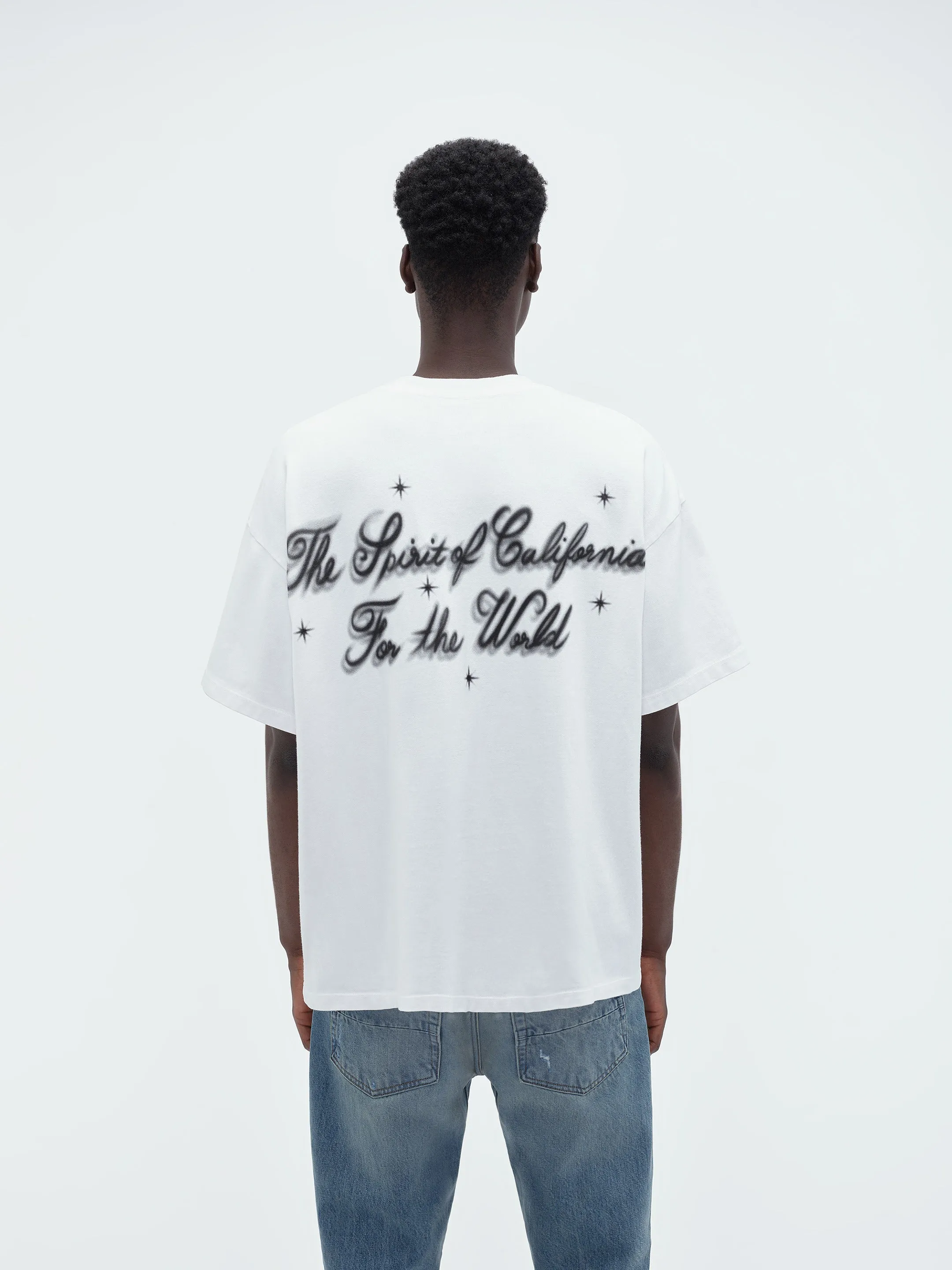 AIRBRUSH CHERUB TEE - White sold by AMIRI product image thumbnail 4