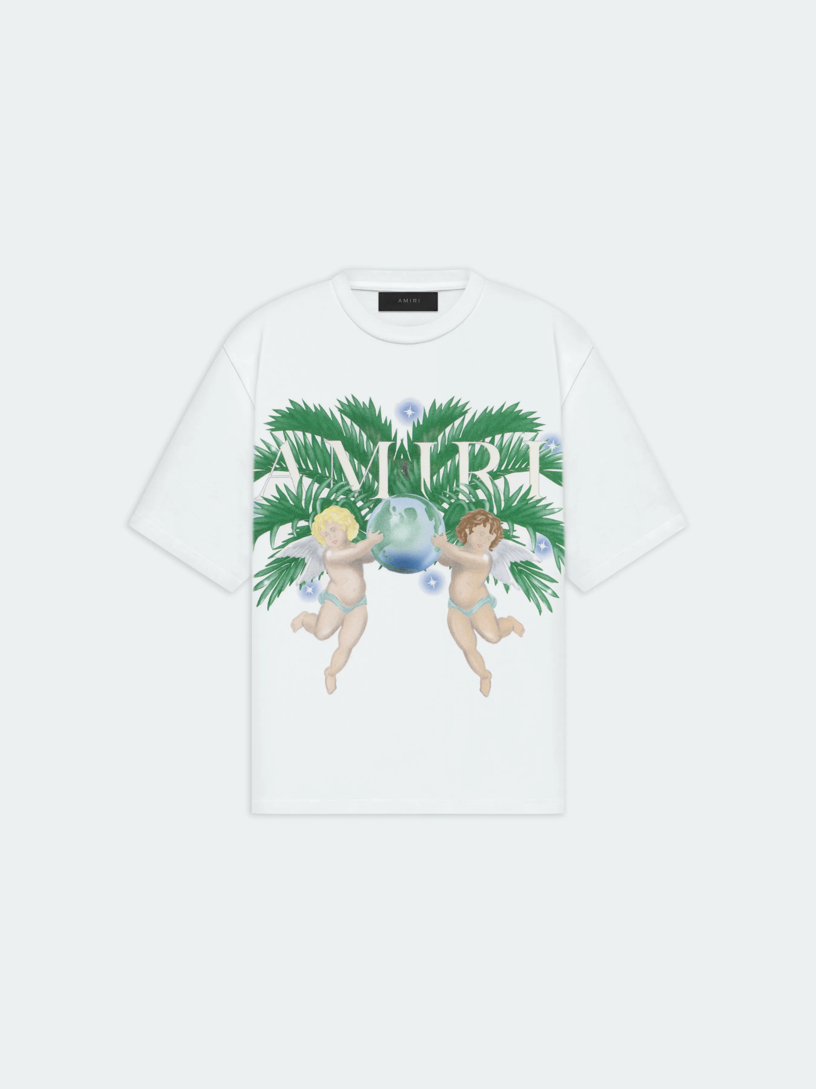 AIRBRUSH CHERUB TEE - White sold by AMIRI