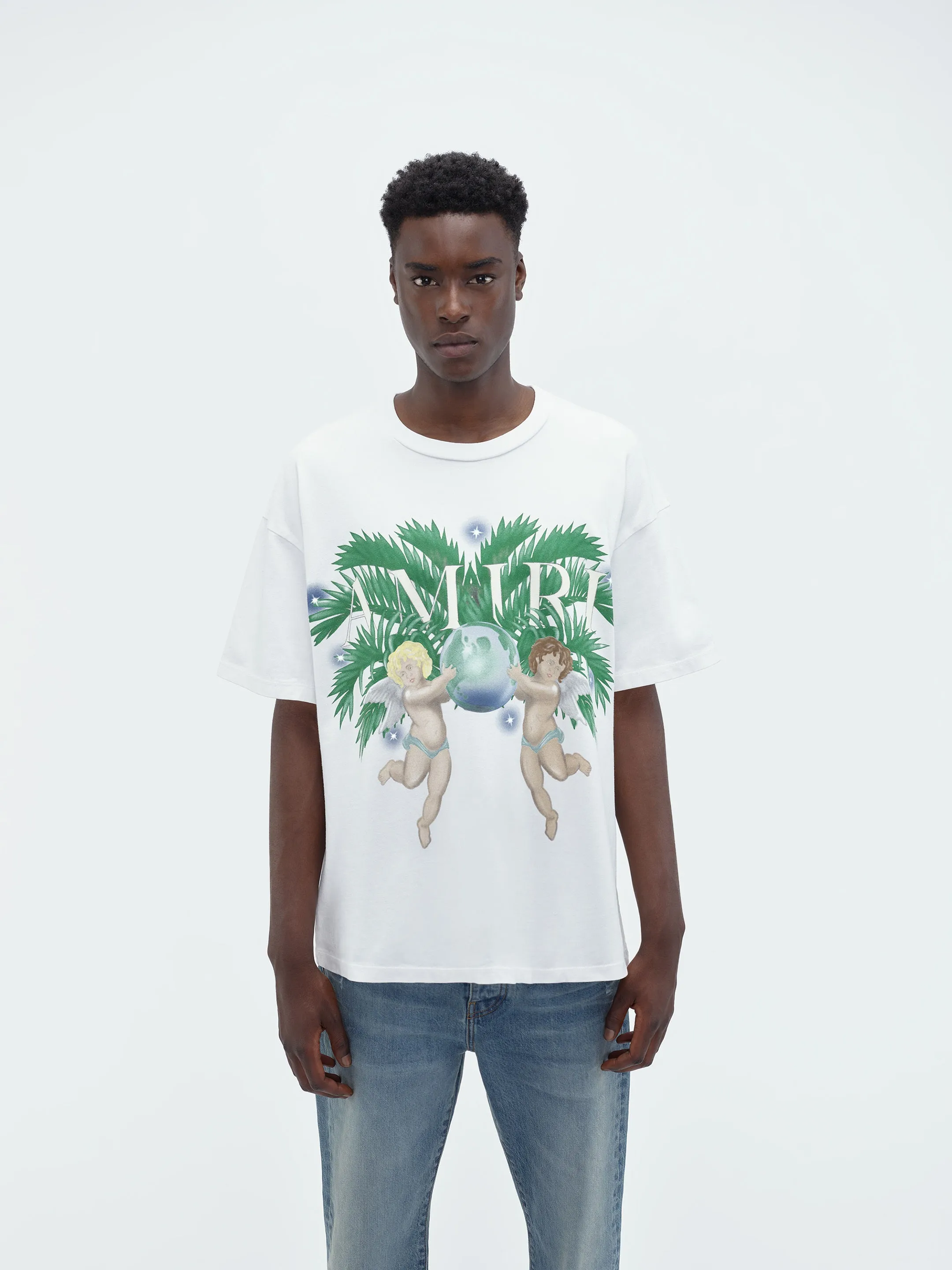 AIRBRUSH CHERUB TEE - White sold by AMIRI product image thumbnail 2