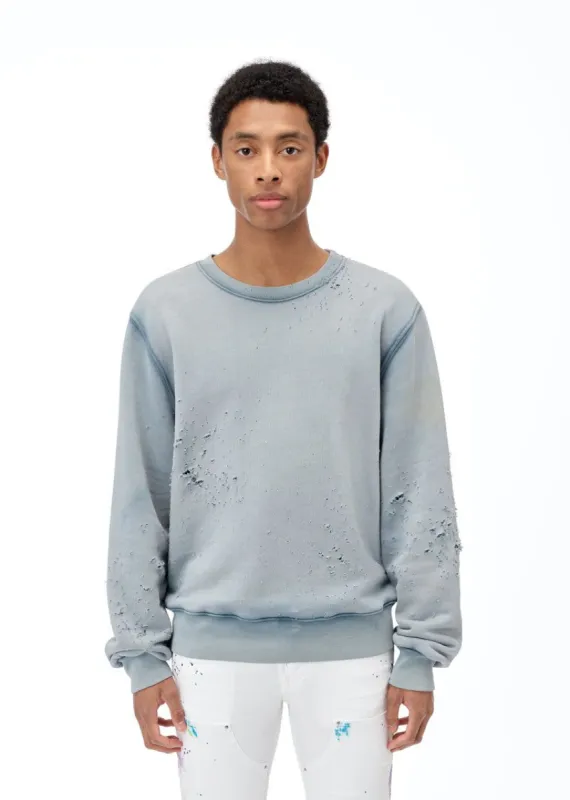 Washed Shotgun Crew - Crystal Blue made by AMIRI