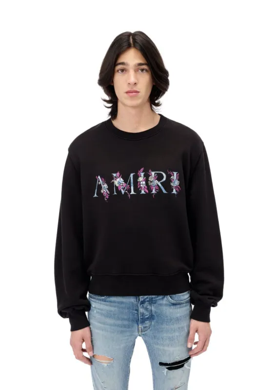 Floral AMIRI Crew - Black made by AMIRI