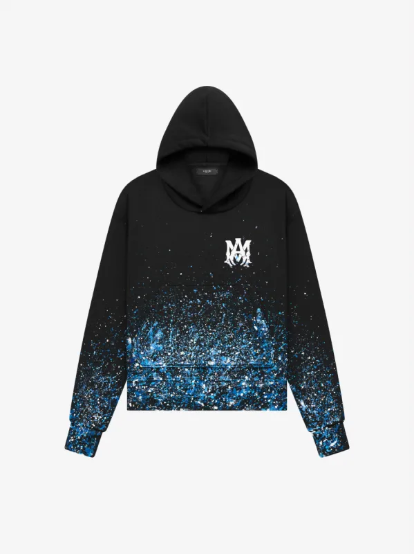 M.A. CRYSTAL PAINTER HOODIE - BLACK sold by AMIRI