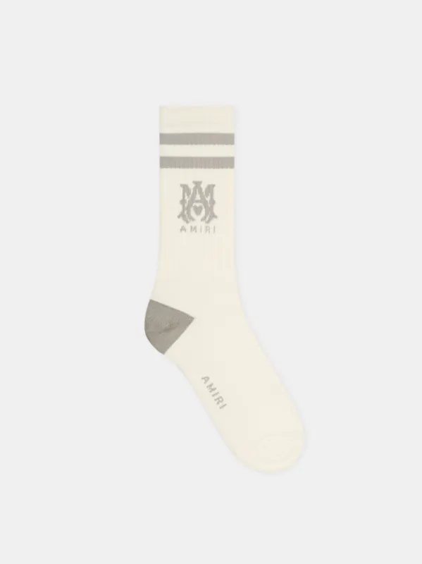 MA STRIPE SOCK - Alabaster sold by AMIRI