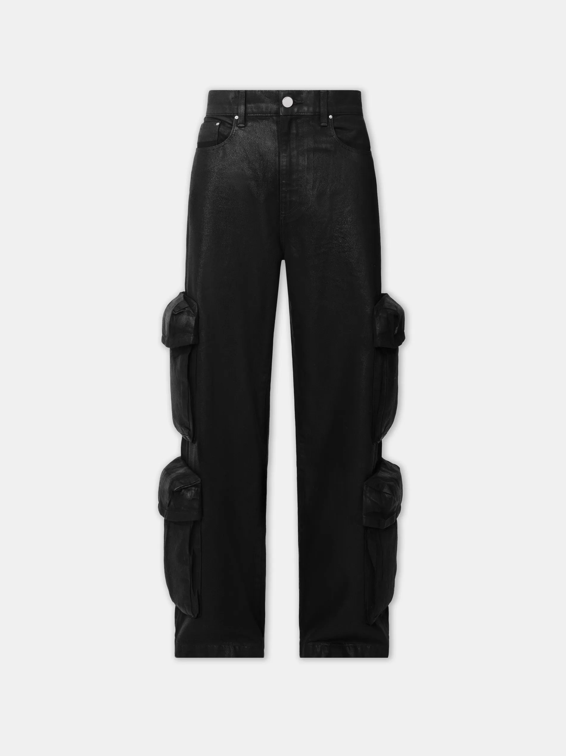 WOMEN - WOMEN'S WAXED BAGGY CARGO JEAN - Black sold by AMIRI product image thumbnail 5