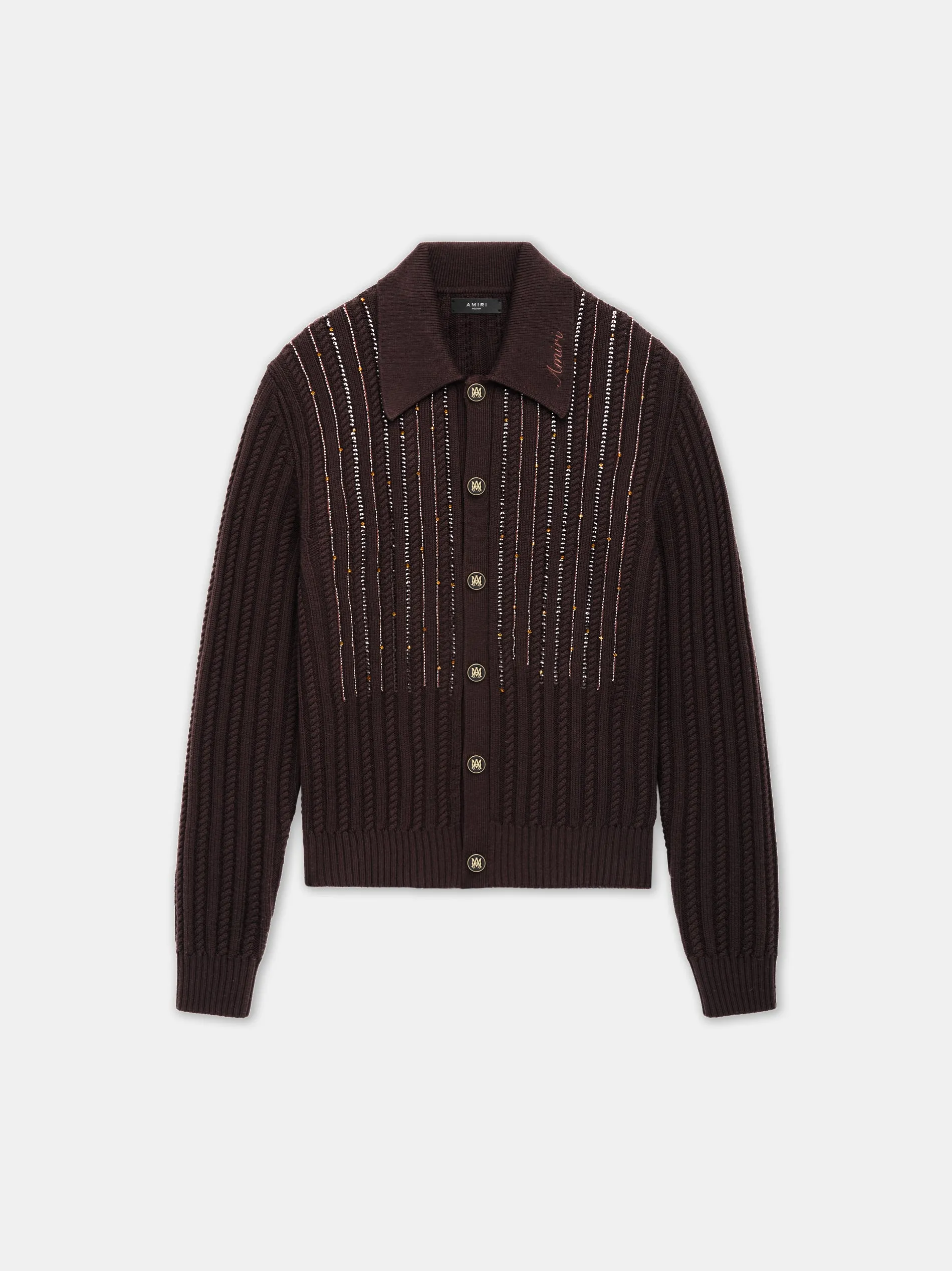 LONG SLEEVE POLO - Dark Brown sold by AMIRI product image thumbnail 5