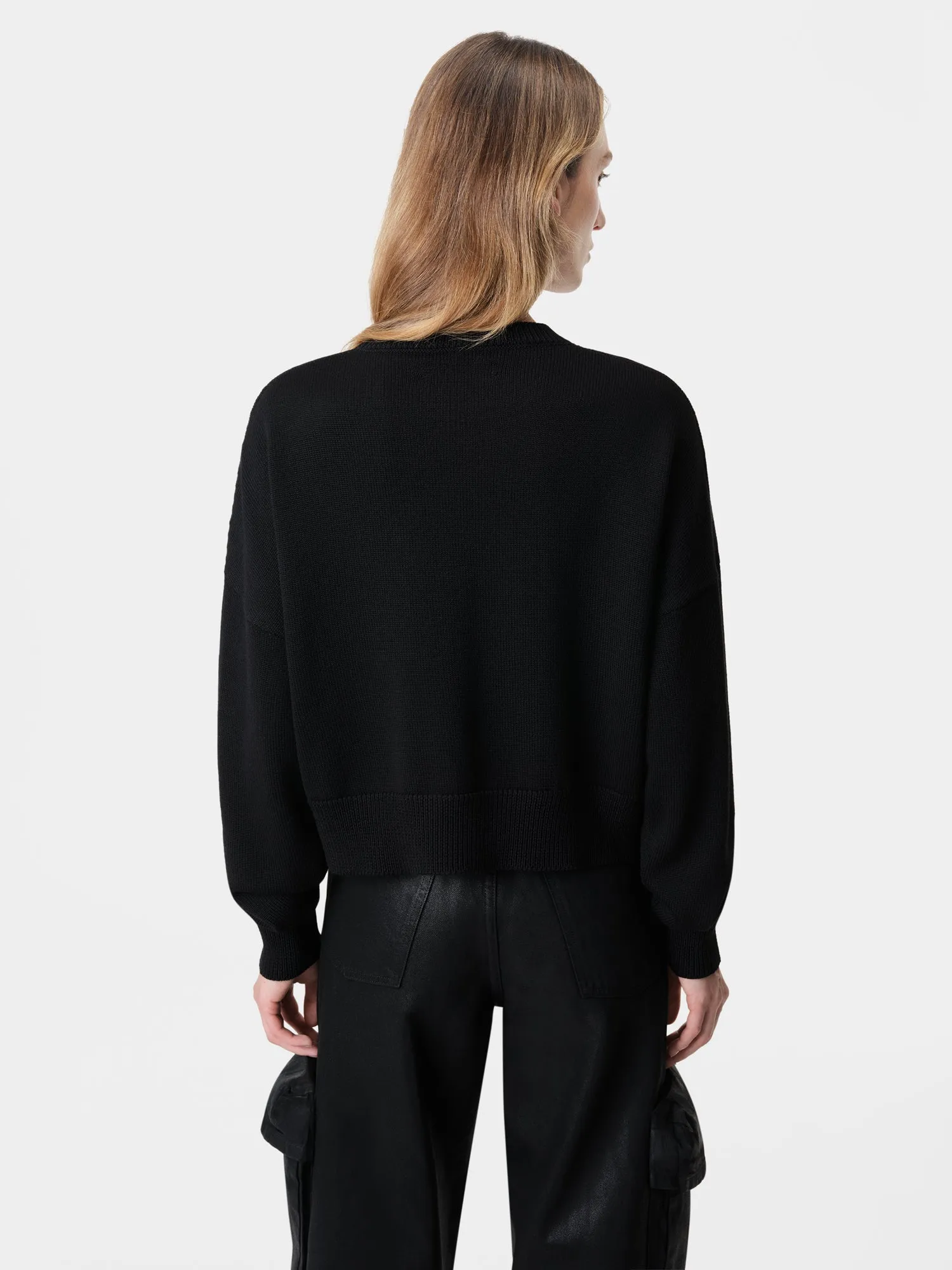 WOMEN - WOMEN'S MA SWIRL CREW - Black sold by AMIRI product image thumbnail 3