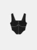 WOMEN - WOMEN'S CRYSTAL TRIMMED CORSET TOP - Black sold by AMIRI