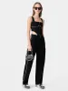 WOMEN - WOMEN'S CRYSTAL TRIMMED CORSET TOP - Black sold by AMIRI