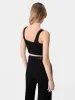 WOMEN - WOMEN'S CRYSTAL TRIMMED CORSET TOP - Black sold by AMIRI