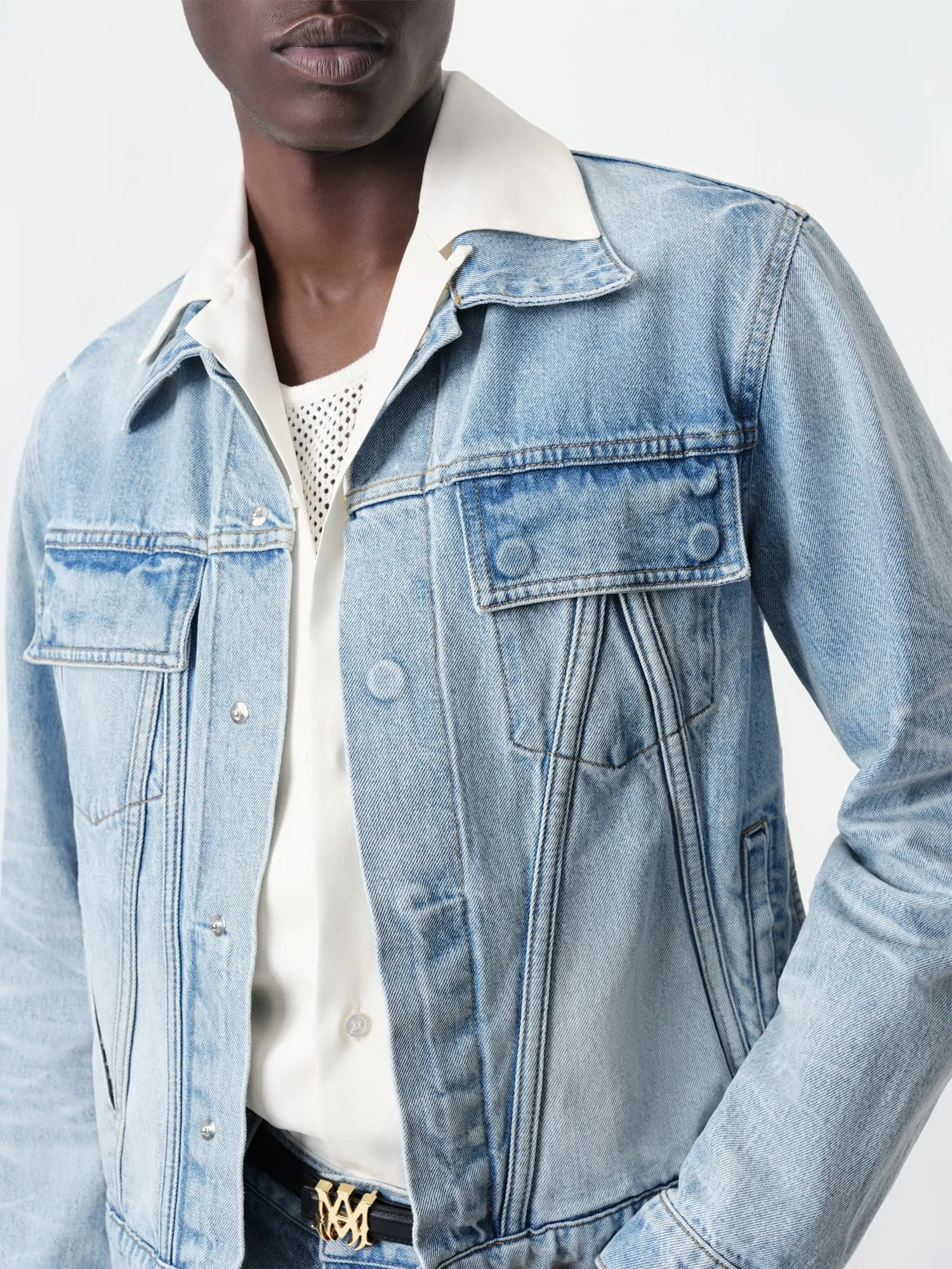 JAPANESE SELVEDGE TRUCKER - Perfect Indigo sold by AMIRI product image thumbnail 4