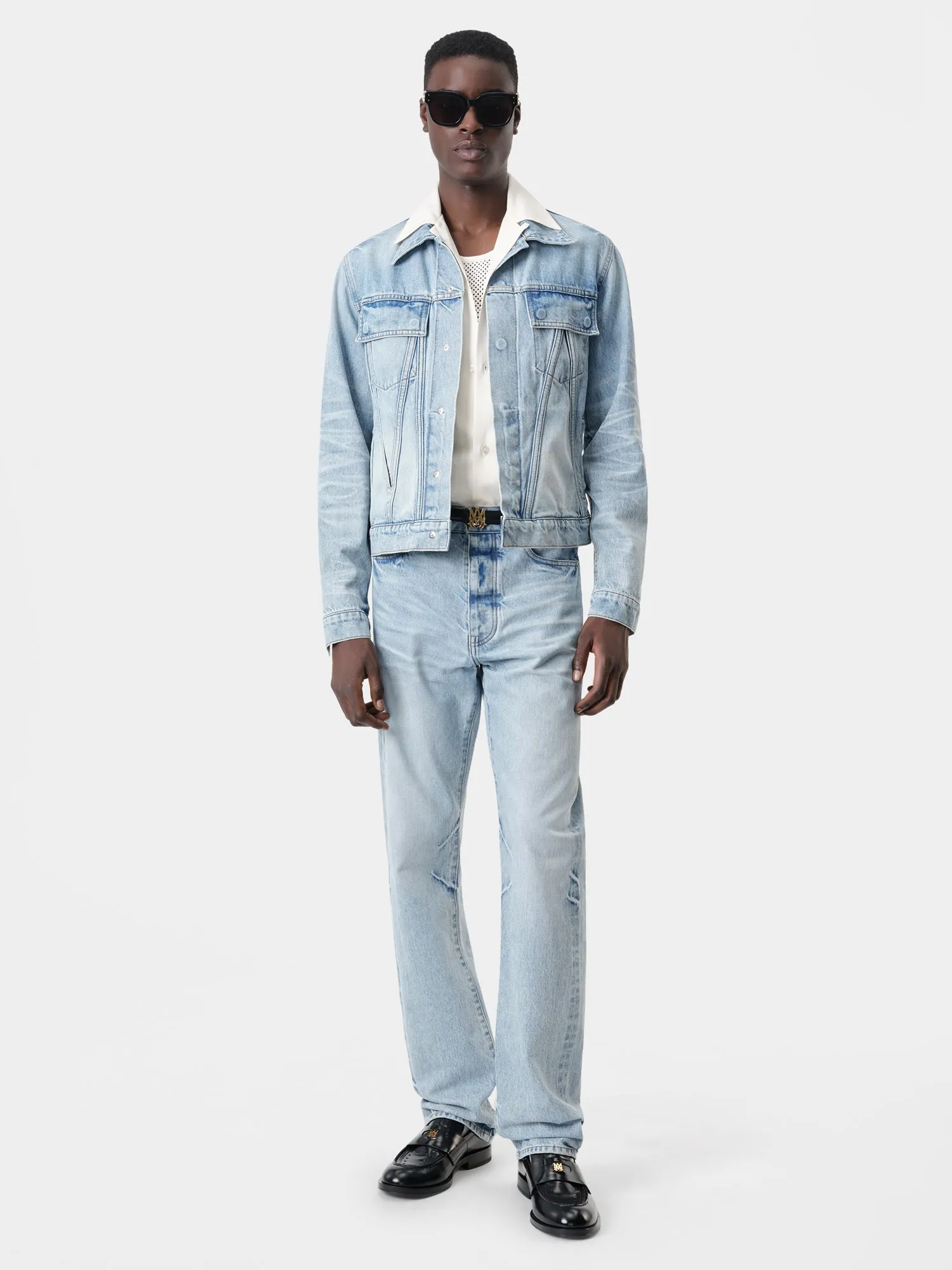 JAPANESE SELVEDGE TRUCKER - Perfect Indigo sold by AMIRI