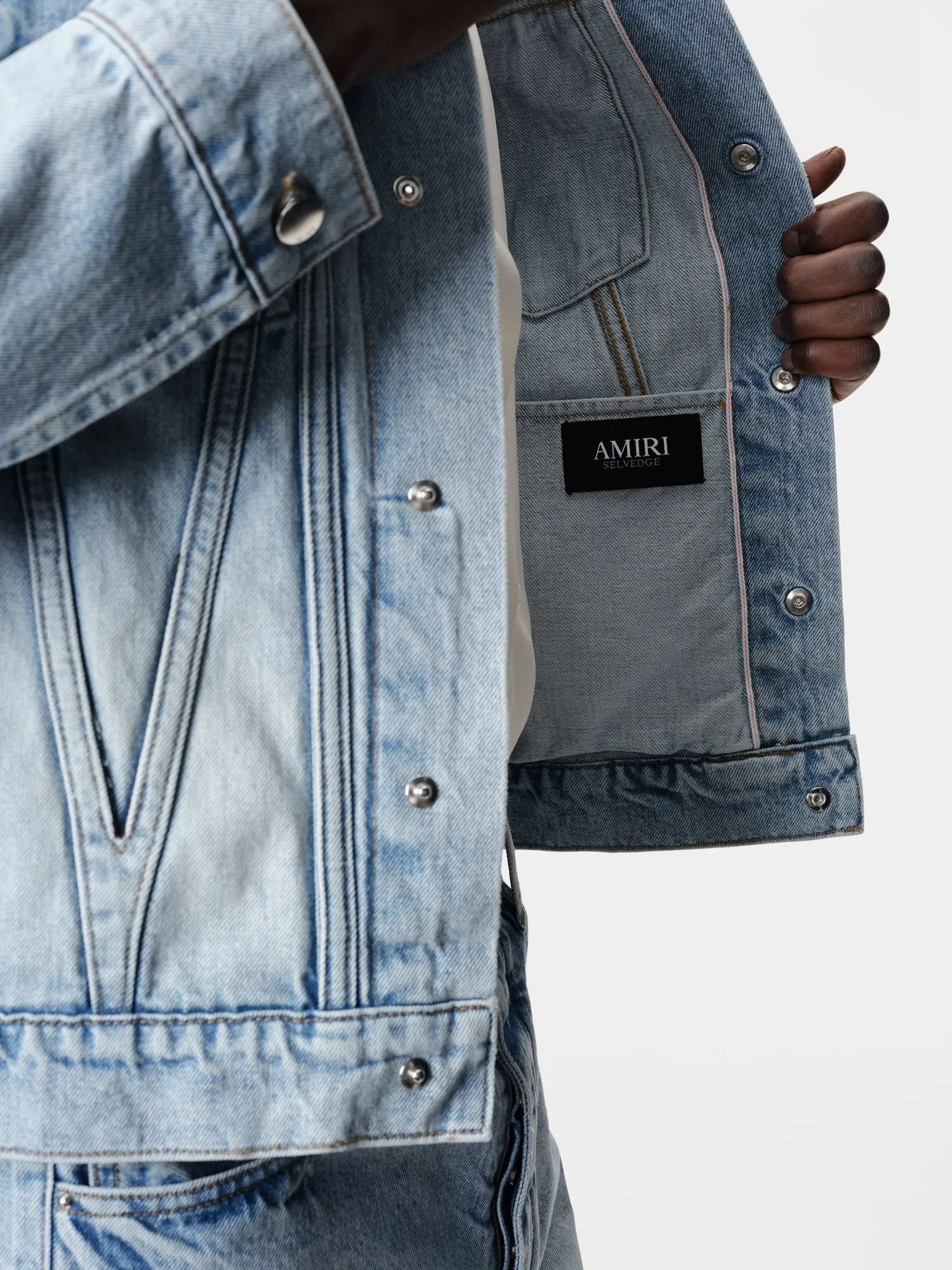 JAPANESE SELVEDGE TRUCKER - Perfect Indigo sold by AMIRI product image thumbnail 5